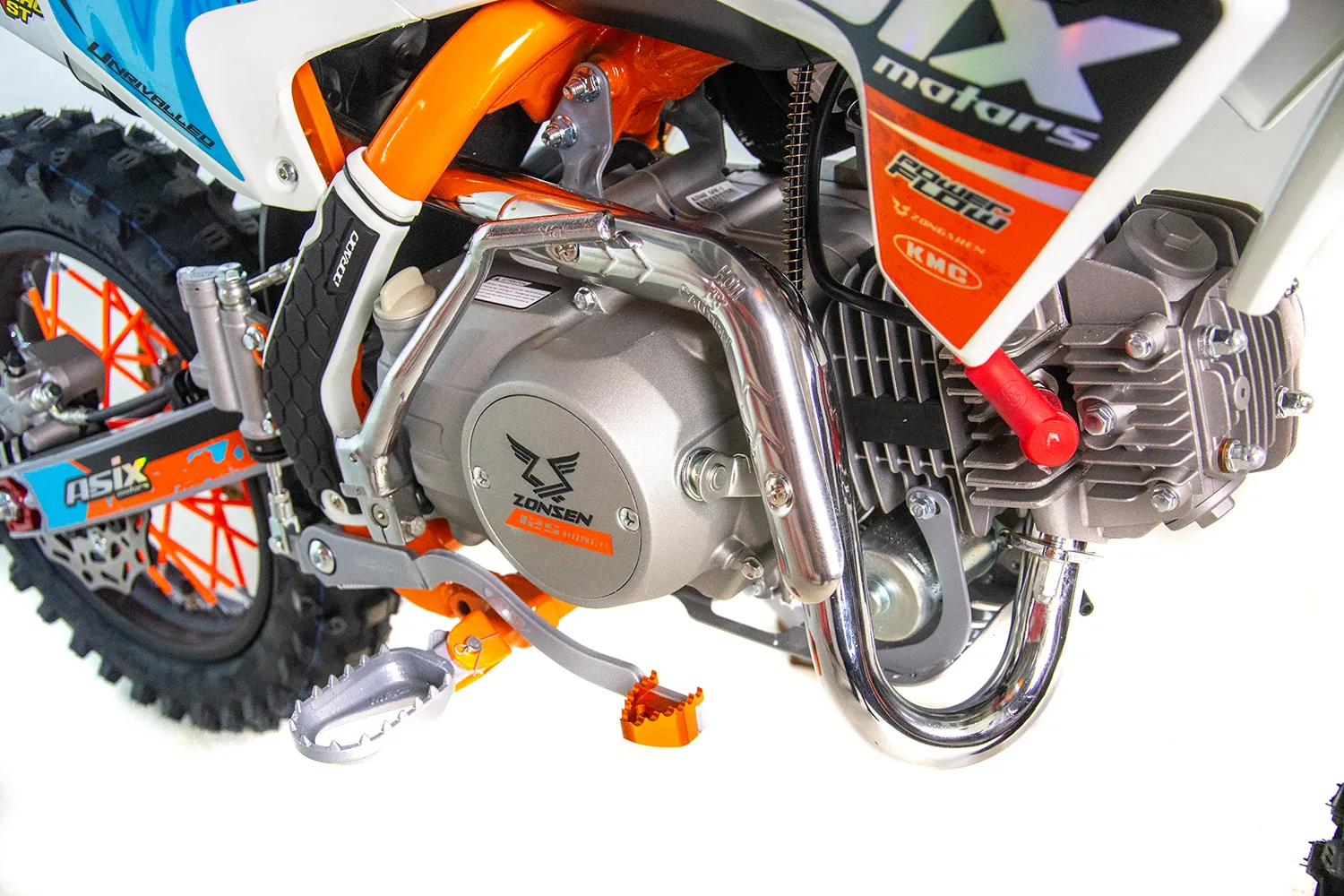 Motocicleta Enduro/Cross Asix XB27 A1, 125cc, 4T, roti 14"/12", pornire electromotor, culoare portocaliu/albastru [13]