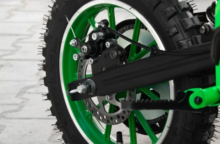 Mini Cross XTR 701, 50cc, 2 timpi, pornire sfoara, roti 10 inch, culoare negru/verde [5]