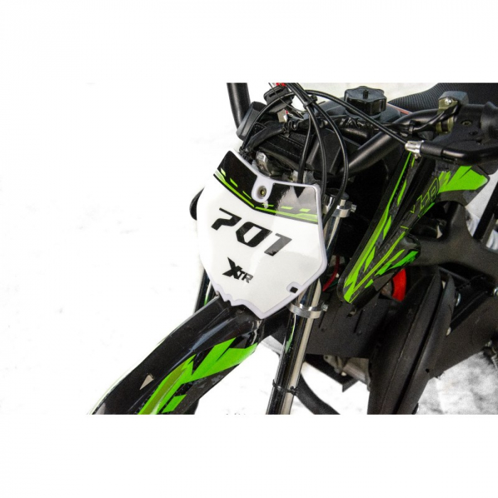 Mini Cross XTR 701, 50cc, 2 timpi, pornire electromotor, roti 10 inch, culoare negru/verde [7]