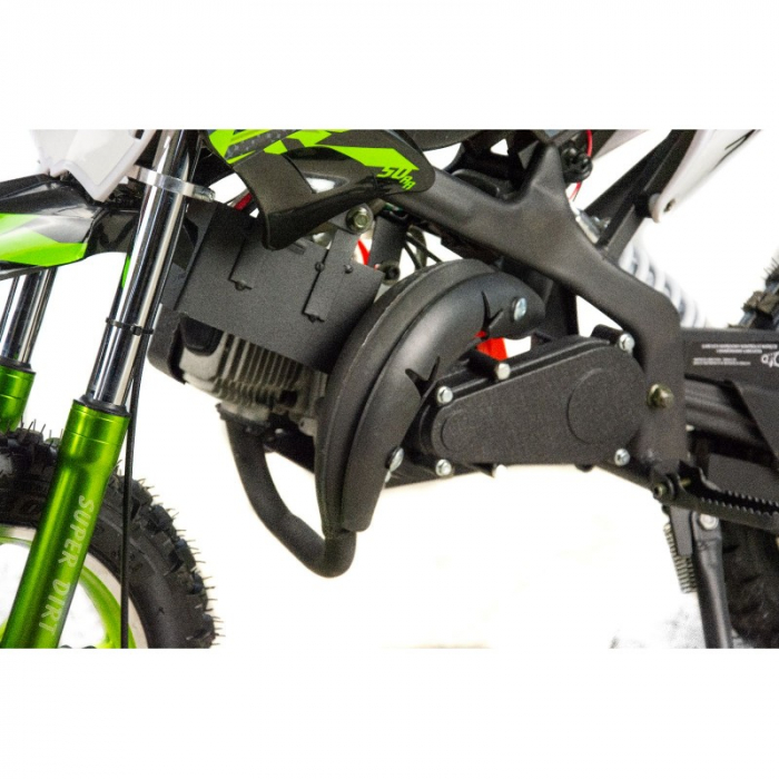 Mini Cross XTR 701, 50cc, 2 timpi, pornire electromotor, roti 10 inch, culoare negru/verde [8]