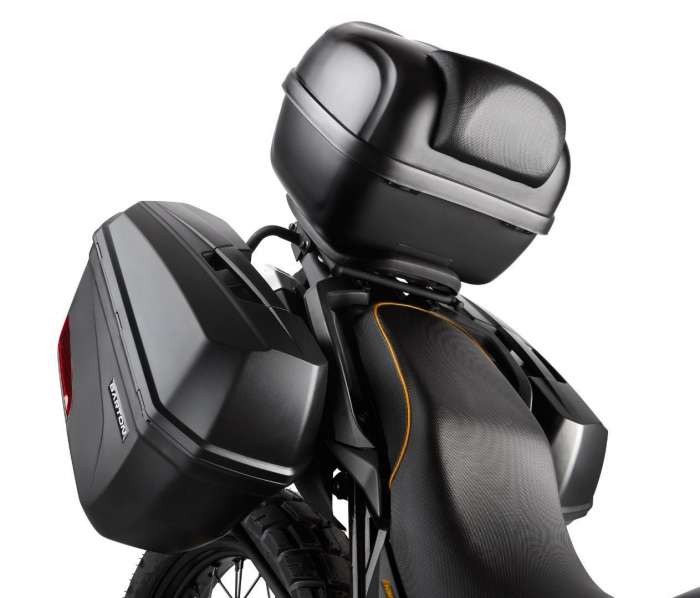 Motocicleta Barton Hyper 125cc, culoare negru/portocaliu, cu topcase [4]