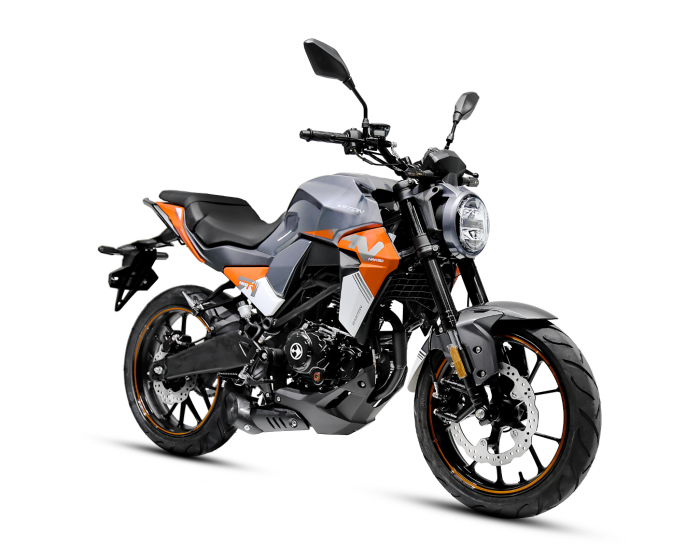 Motocicleta Barton Naked 125cc, culoare nergru/portocaliu [2]