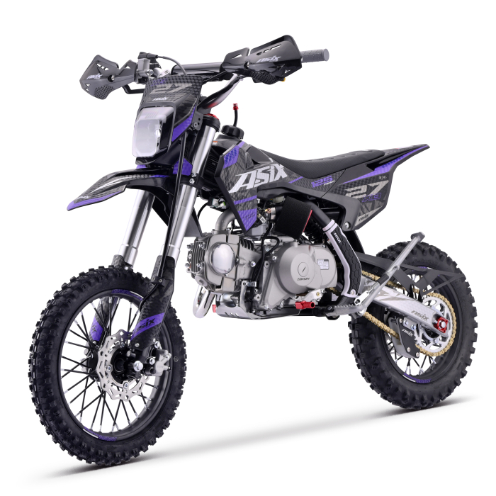 Motocicleta cross copii,Asix XB27 110cc,14/12,far,pornire electromotor,automat,negru-violet [2]