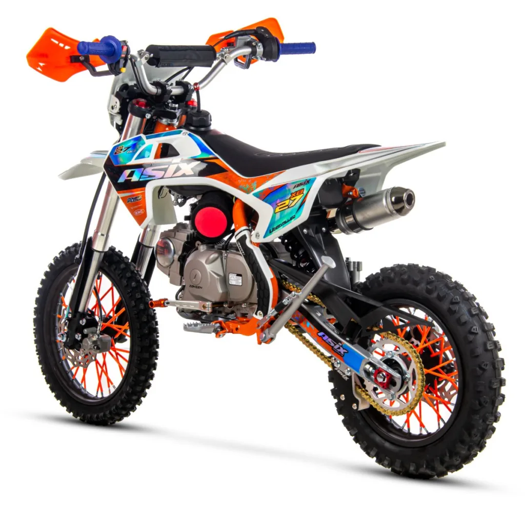 Motocicleta cross copii,Asix XB27 110cc,14/12,far,pornire electromotor,automat,negru-portocaliu [4]