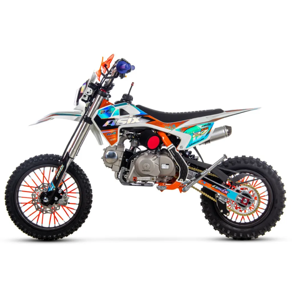 Motocicleta cross copii,Asix XB27 110cc,14/12,far,pornire electromotor,automat,negru-portocaliu [5]