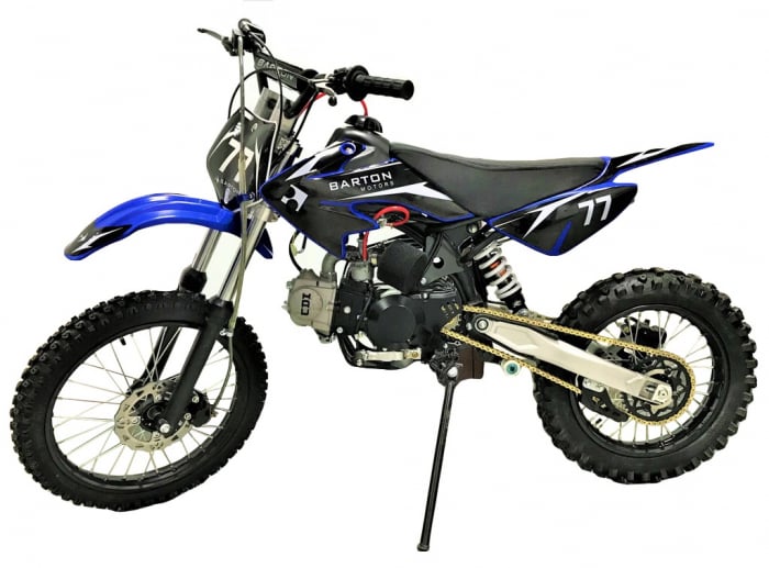 Motocicleta cross copii Barton 125cc, 4T, roti 14 12 , culoare albastru