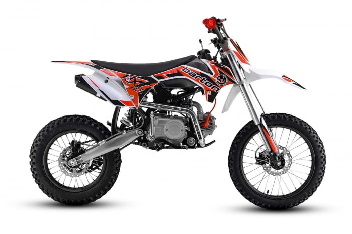 Motocicleta cross copii Barton BTS 125, 125cc, 4T, roti 17 14  , culoare rosu