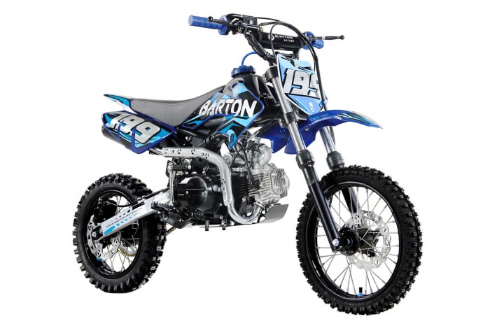 Motocicleta cross copii Barton DB125-3L, 125cc, 4T, roti 17 14  , culoare albastru negru