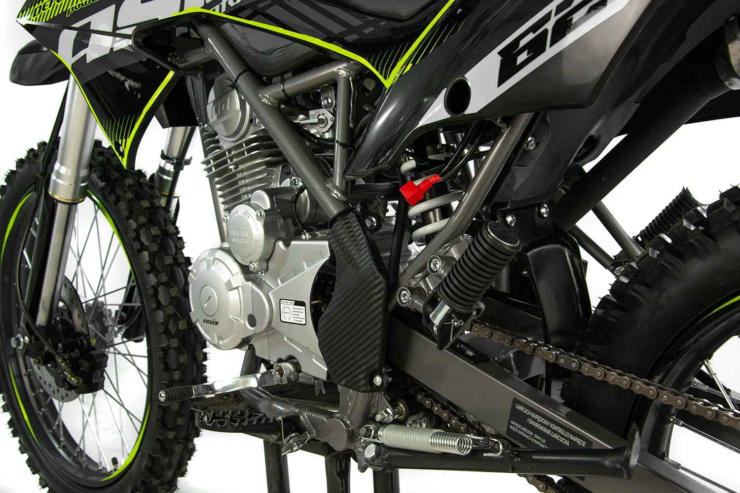 Motocicleta Cross/Enduro Asix Defender XB82, 250cc, roti 21/18", culoare negru/lime, pornire electric/picior [19]