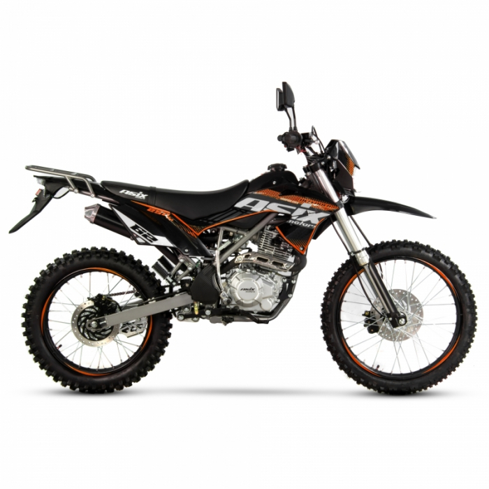 Motocicleta Cross/Enduro Asix XB72, 150cc, roti 19/16", culoare negru/portocaliu, pornire electric/picior [2]