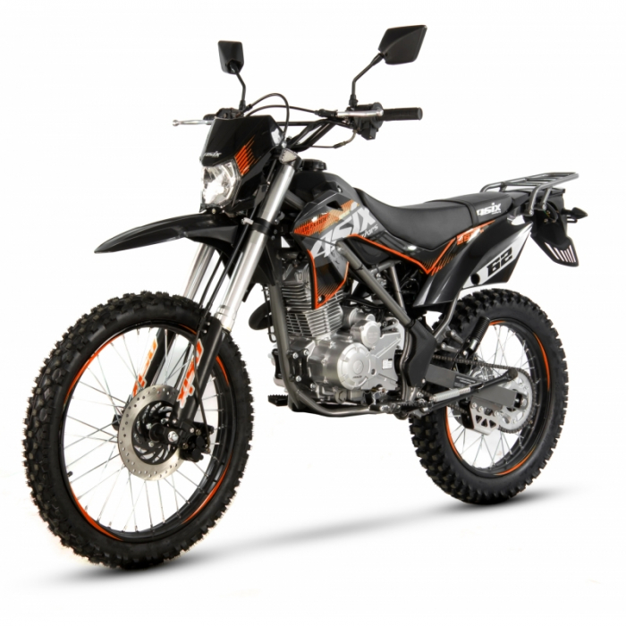 Motocicleta Cross Enduro Asix XB72, 150cc, roti 19 16  , culoare negru portocaliu, pornire electric picior