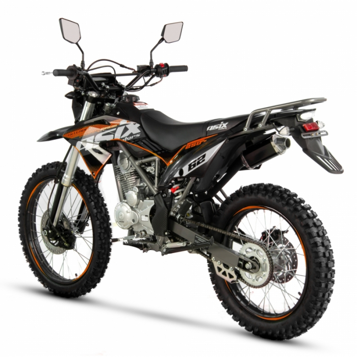 Motocicleta Cross/Enduro Asix XB72, 150cc, roti 19/16", culoare negru/portocaliu, pornire electric/picior [3]