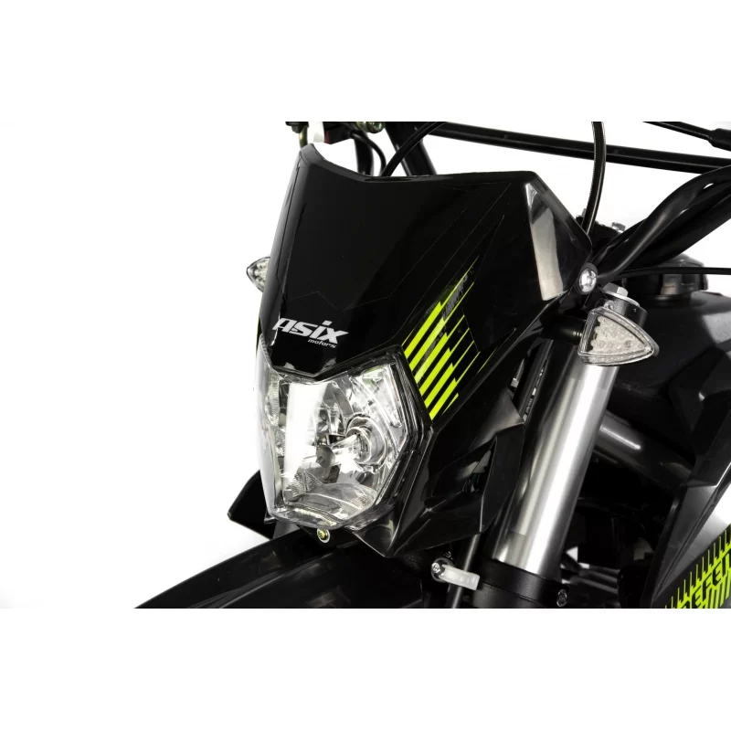 Motocicleta Cross/Enduro Asix Defender XB82, 250cc, roti 21/18", culoare negru/lime, pornire electric/picior [7]