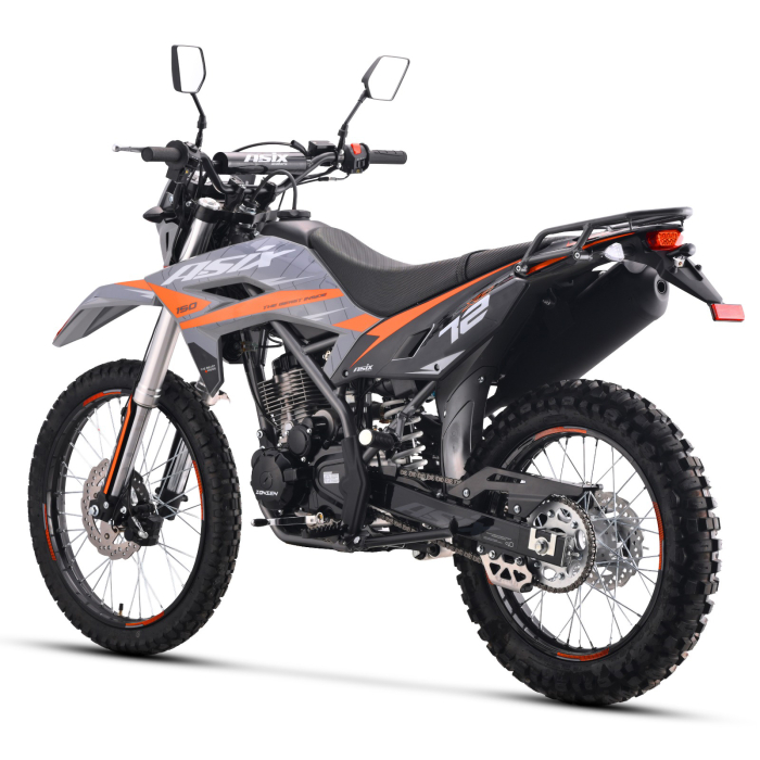 Motocicleta Cross/Enduro Asix XB72 A1, 150cc, roti 21/18, culoare gri/portocaliu, pornire electrica [3]