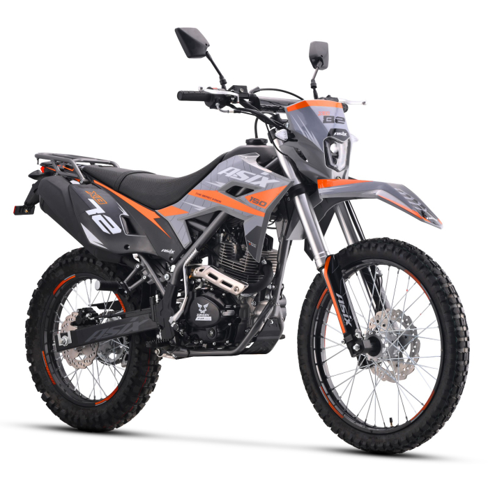 Motocicleta Cross/Enduro Asix XB72 A1, 150cc, roti 21/18, culoare gri/portocaliu, pornire electrica [6]