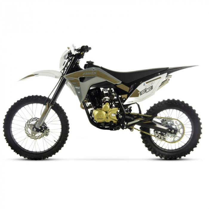 Motocicleta Cross/Enduro Asix XB83 150cc, roti 21/18, culoare gri/maro, pornire electromotor [2]