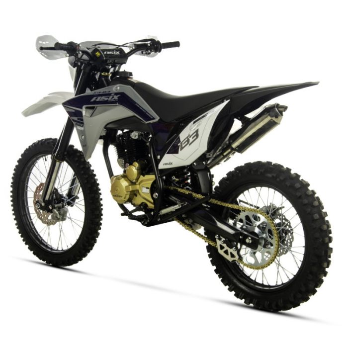 Motocicleta Cross/Enduro Asix XB83 150cc, roti 21/18, culoare gri/albastru, pornire electromotor [3]