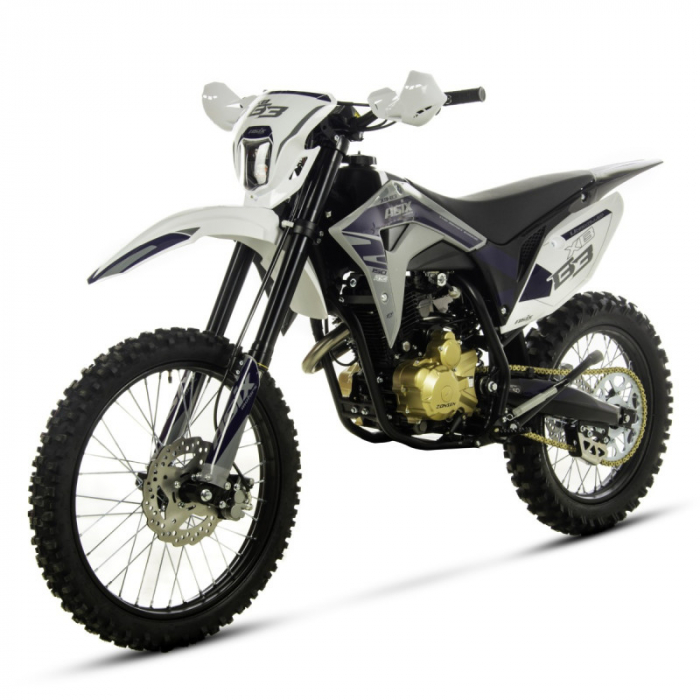 Motocicleta Cross Enduro Asix XB83 150cc, roti 21 18, culoare gri albastru, pornire electromotor