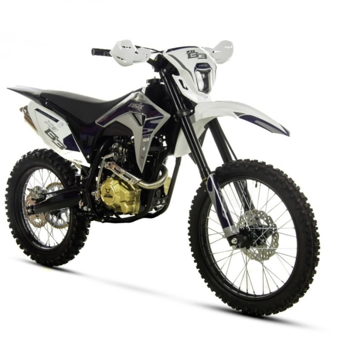 Motocicleta Cross/Enduro Asix XB83 150cc, roti 21/18, culoare gri/albastru, pornire electromotor [6]