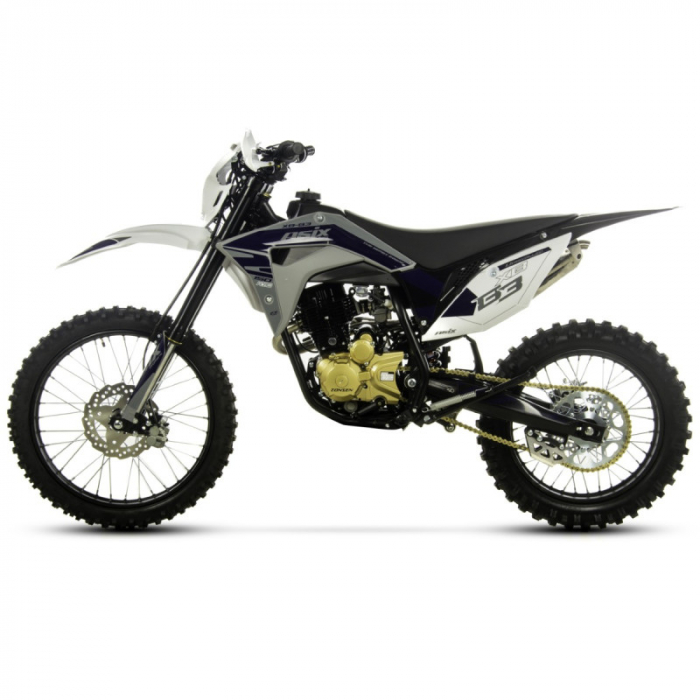 Motocicleta Cross/Enduro Asix XB83 150cc, roti 21/18, culoare gri/albastru, pornire electromotor [2]