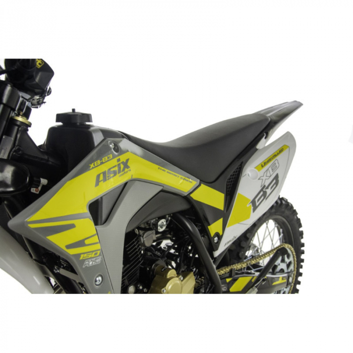 Motocicleta Cross/Enduro Asix XB83 150cc, roti 21/18, culoare gri/albastru, pornire electromotor [14]