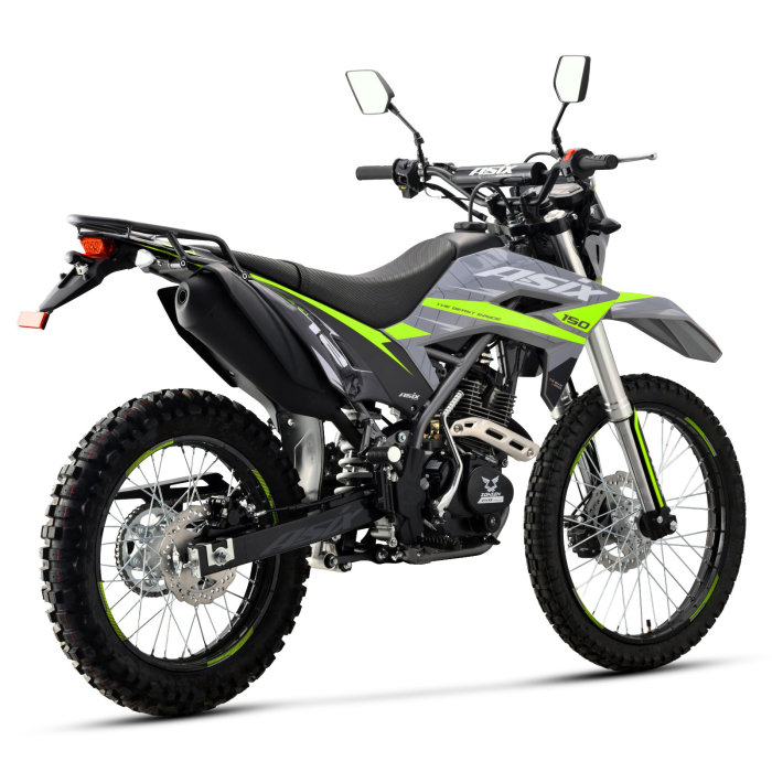 Motocicleta Cross/Enduro Asix XB72 A1, 150cc, roti 21/18, culoare negru/lime, pornire electrica [4]