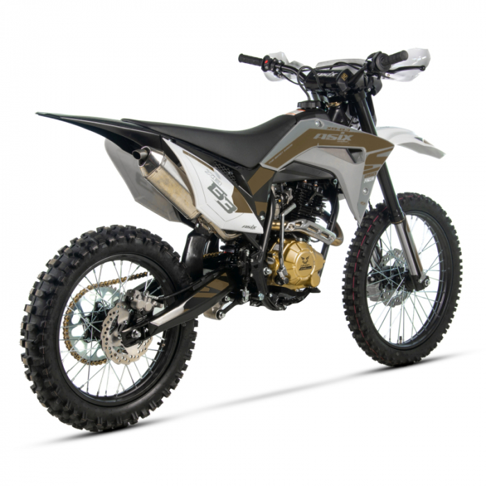 Motocicleta Cross/Enduro Asix XB83, 250cc, roti 21/18, culoare gri-maro, pornire electromotor [4]