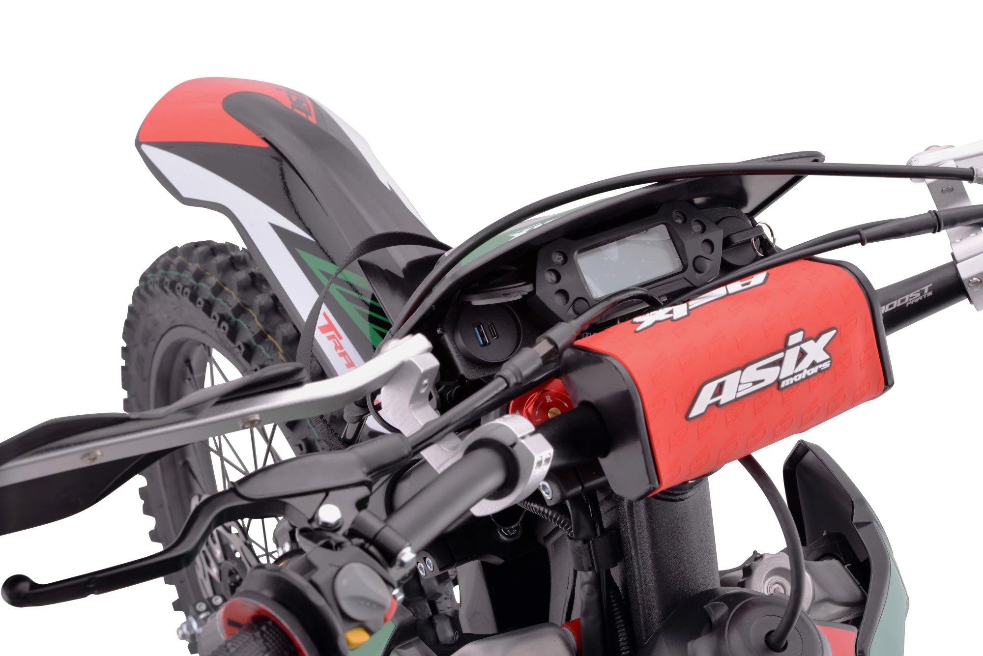 Motocicleta Cross/Enduro Asix XT97, 300cc, roti 21/18", culoare negru/verde, pornire electric/picior [9]