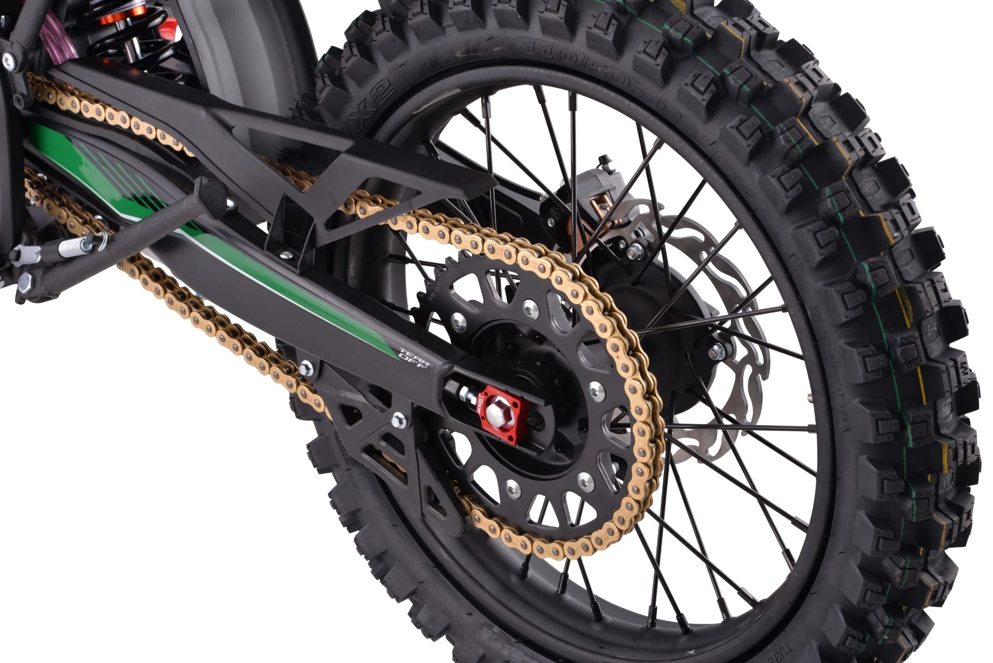Motocicleta Cross/Enduro Asix XT97, 300cc, roti 21/18", culoare negru/verde, pornire electric/picior [13]