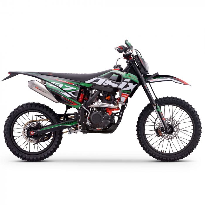 Motocicleta Cross/Enduro Asix XT97, 300cc, roti 21/18", culoare negru/verde, pornire electric/picior [3]