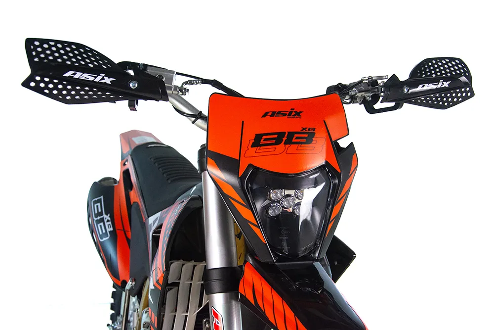 Motocicleta Cross/Enduro Asix XB88, 300cc, roti 21/18", culoare negru/portocaliu, pornire electric/picior [7]