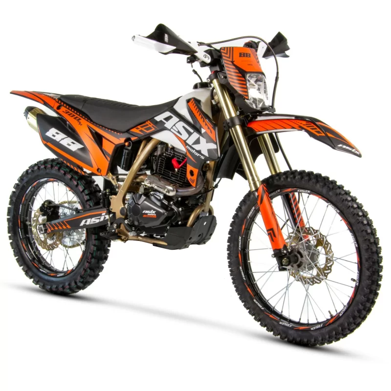 Motocicleta Cross Enduro Asix XB88, 250cc, roti 21 18  , culoare negru portocaliu, pornire electric picior