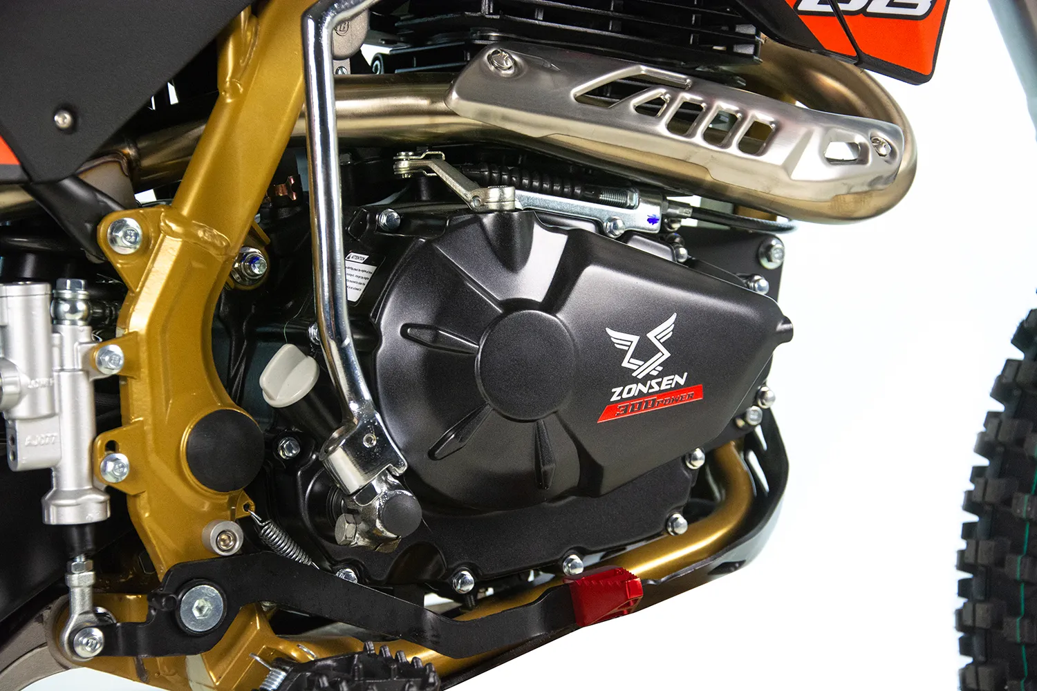 Motocicleta Cross/Enduro Asix XB88, 300cc, roti 21/18", culoare negru/portocaliu, pornire electric/picior [11]