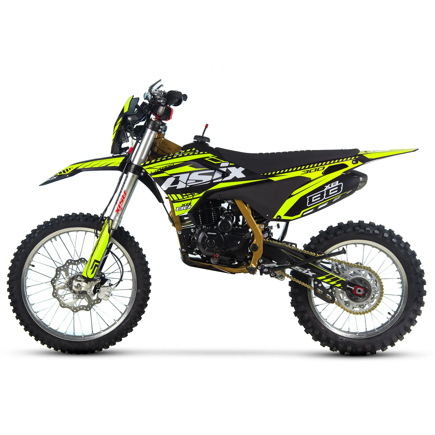 Motocicleta Cross/Enduro Asix XB88, 300cc, roti 21/18", culoare negru/verde, pornire electric/picior [5]