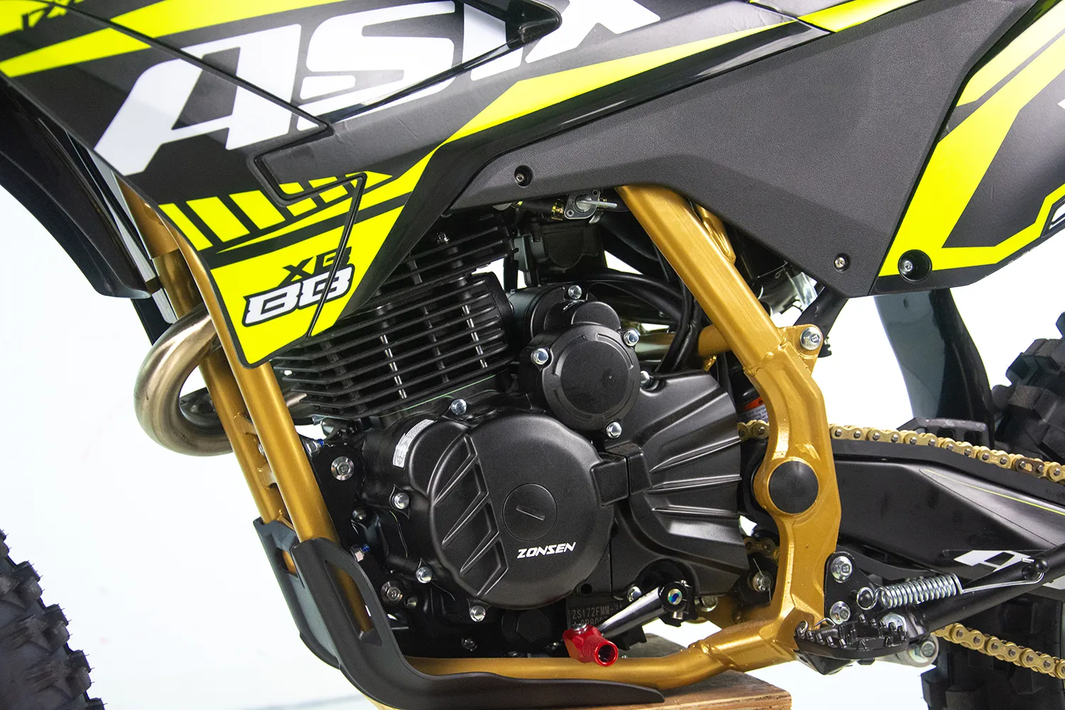 Motocicleta Cross/Enduro Asix XB88, 300cc, roti 21/18", culoare negru/verde, pornire electric/picior [12]