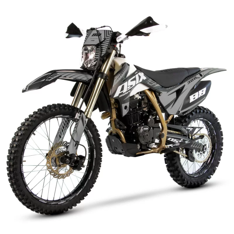 Motocicleta Cross Enduro Asix XB88, 300cc, roti 21 18  , culoare negru gri, pornire electric picior