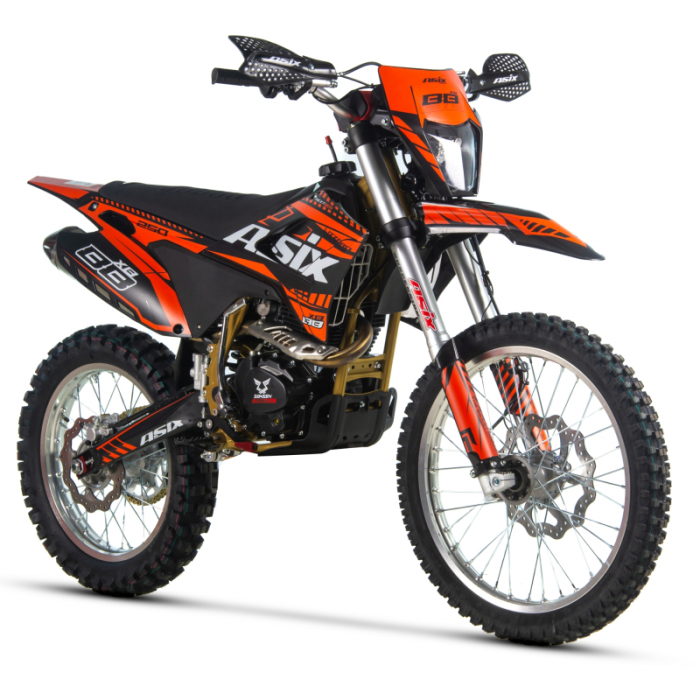Motocicleta Cross Enduro Asix XB88 A2, 250cc, roti 21 18  , culoare negru portocaliu, pornire electric picior