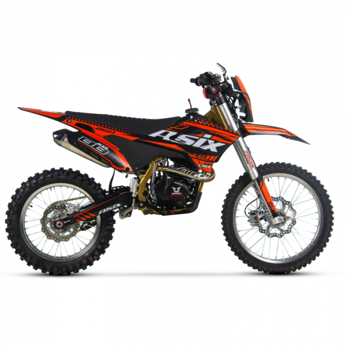 Motocicleta Cross/Enduro Asix XB88 A2, 250cc, roti 21/18", culoare negru/portocaliu, pornire electric/picior [3]
