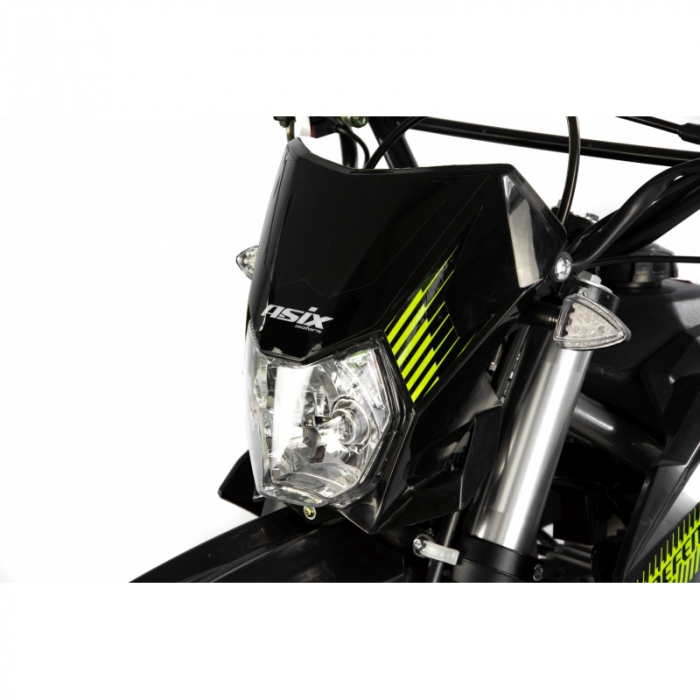 Motocicleta Cross/Enduro Asix XB72, 150cc, roti 19/16", culoare negru/portocaliu, pornire electric/picior [7]