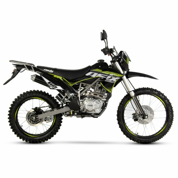 Motocicleta Cross/Enduro Asix XB72, 150cc, roti 19/16", culoare negru/lime, pornire electric/picior [2]