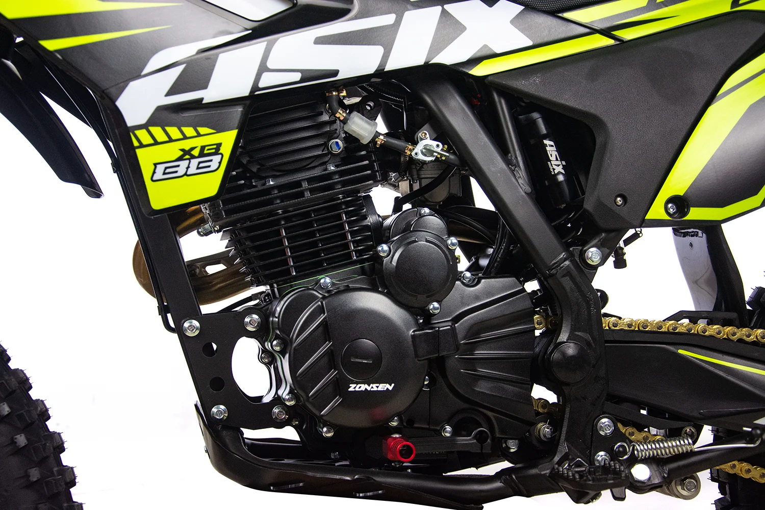 Motocicleta Cross/Enduro Asix XB88 A3, 250cc, roti 21/18", culoare negru/lime, pornire electric/picior [24]