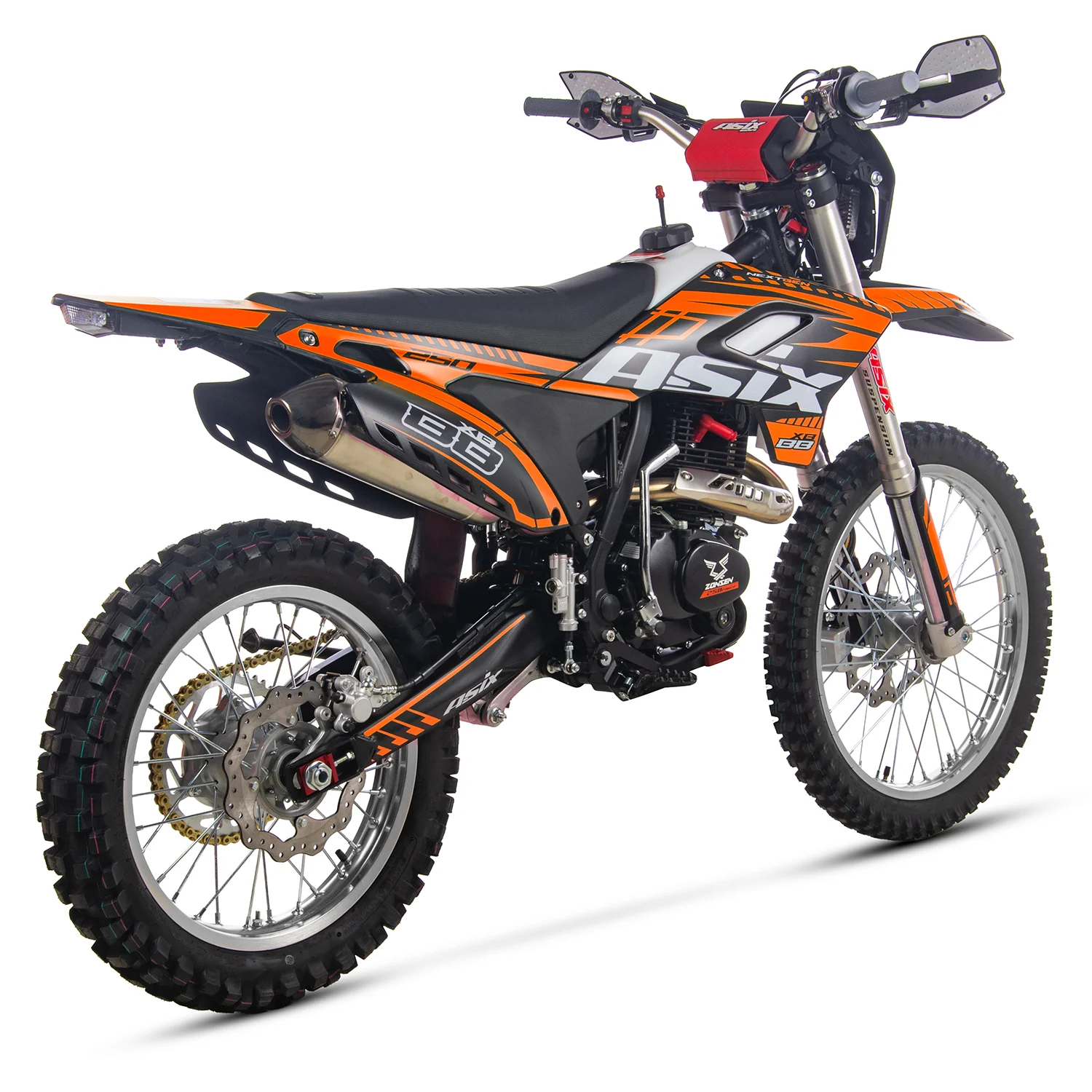 Motocicleta Cross/Enduro Asix XB88 A3, 250cc, roti 21/18", culoare negru/portocaliu, pornire electric/picior [4]