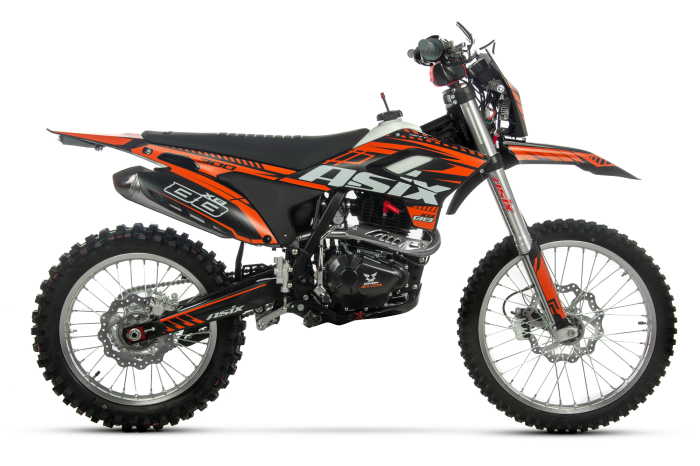 Motocicleta Cross Enduro Asix XB88 A3, 250cc, roti 21 18  , culoare negru portocaliu, pornire electric picior