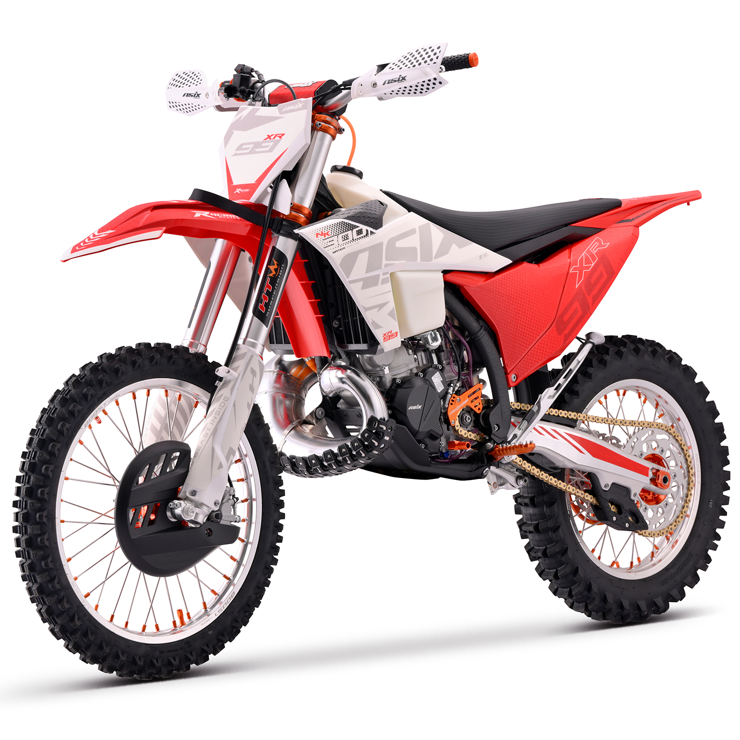 Motocicleta Cross/Enduro Asix XR99, 300cc, 2T, roti 21/19, pornire electric, rosu-alb [6]