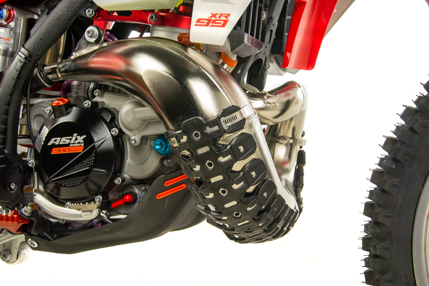 Motocicleta Cross/Enduro Asix XR99, 300cc, 2T, roti 21/19, pornire electric, rosu-alb [12]
