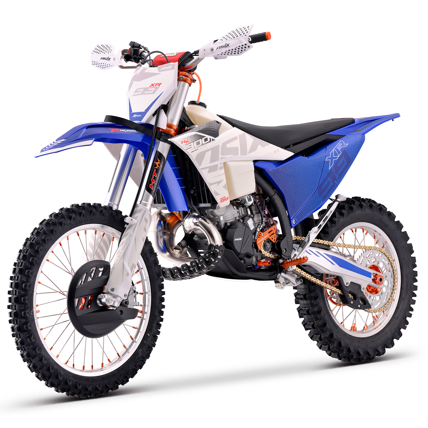 Motocicleta Cross/Enduro Asix XR99, 300cc, 2T, roti 21/19, pornire electric, albastru-alb [5]