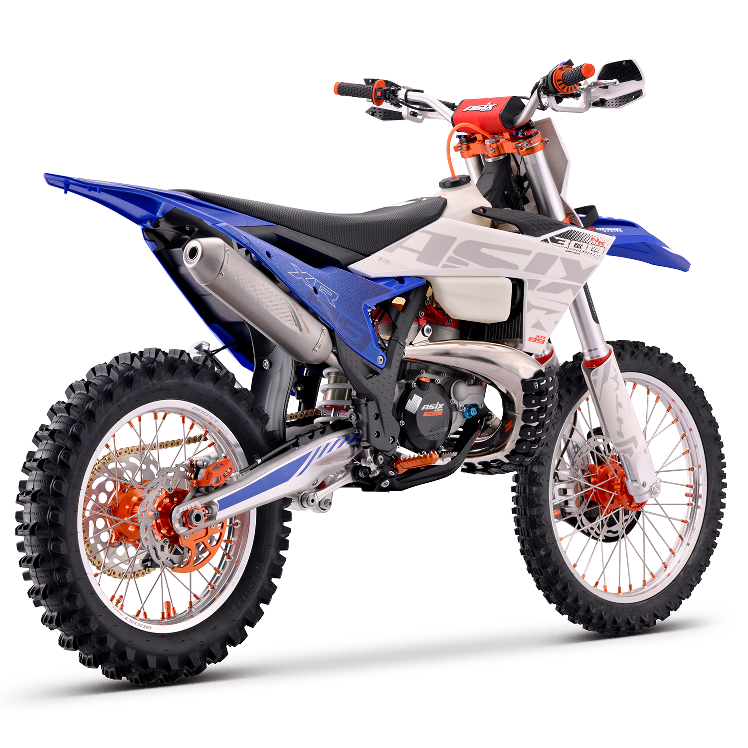 Motocicleta Cross/Enduro Asix XR99, 300cc, 2T, roti 21/19, pornire electric, albastru-alb [6]