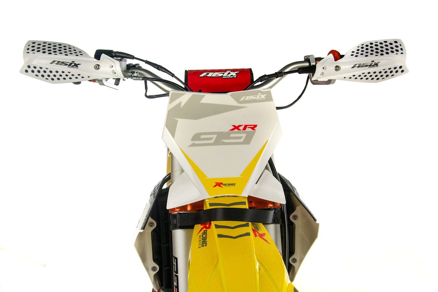 Motocicleta Cross/Enduro Asix XR99 2T, 250cc, roti 21/18", pornire electric, racire apa, culoare alb/albastru [33]