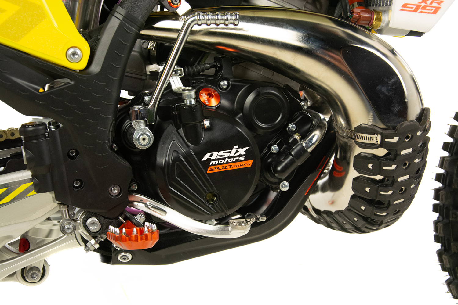 Motocicleta Cross/Enduro Asix XR99 2T, 250cc, roti 21/18", pornire electric, racire apa, culoare alb/albastru [12]