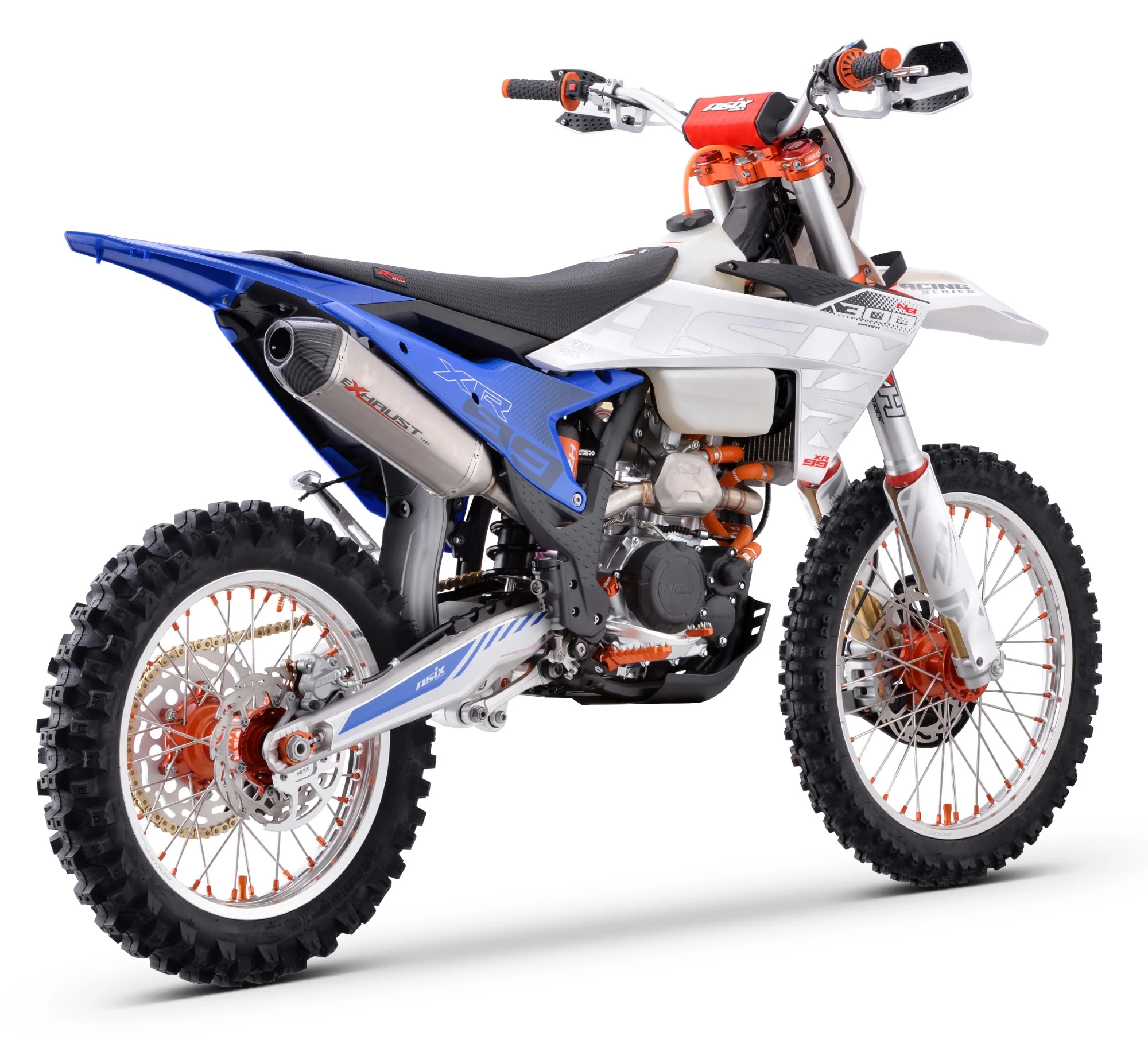 Motocicleta Cross/Enduro Asix XR99, 300cc, roti 21/18", culoare alb/albastru, pornire electric [5]